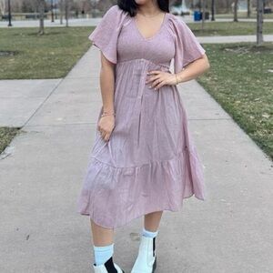 Petallush Mauve Midi Dress